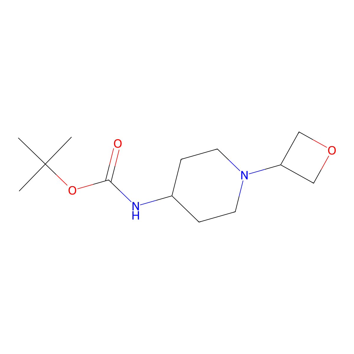 tert-Butyl 1-(oxetan-3-yl)piperidin-4-yl carbamate molecular structure, CAS 1228948-05-7