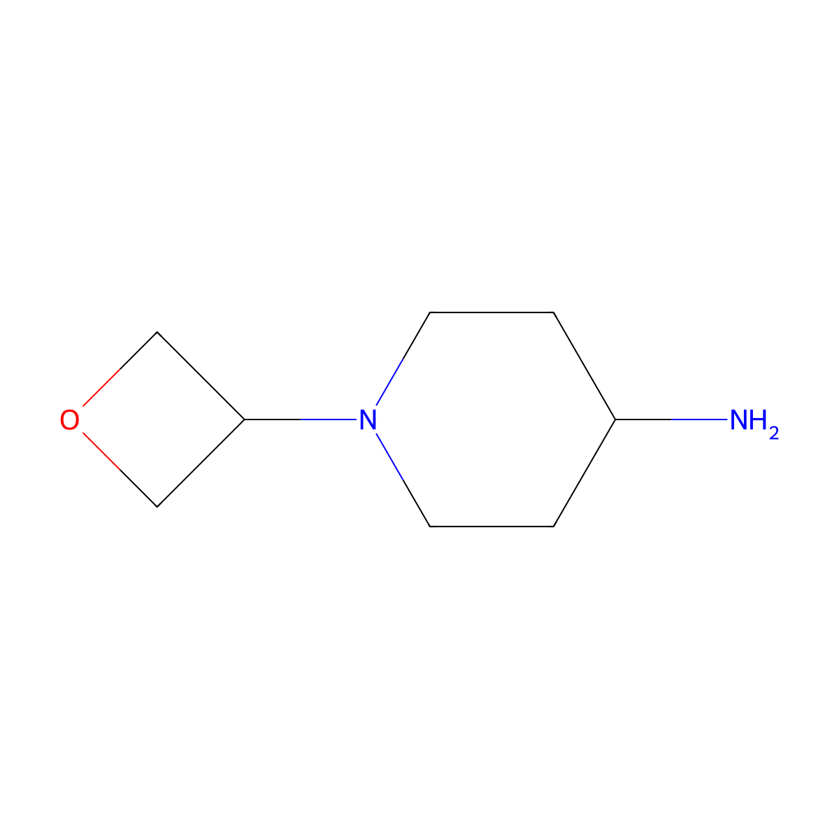 1-(Oxetan-3-YL)piperidin-4-amine molecular structure, CAS 1228948-07-9