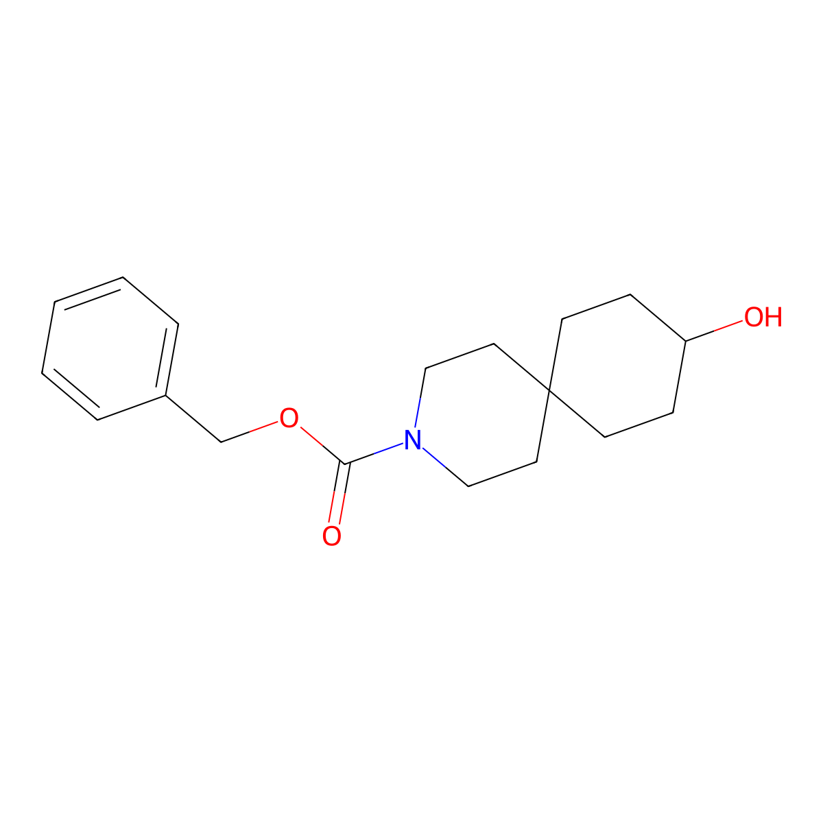 Benzyl 9-hydroxy-3-azaspiro[5.5]undecane-3-carboxylate molecular structure, CAS 1228949-40-3