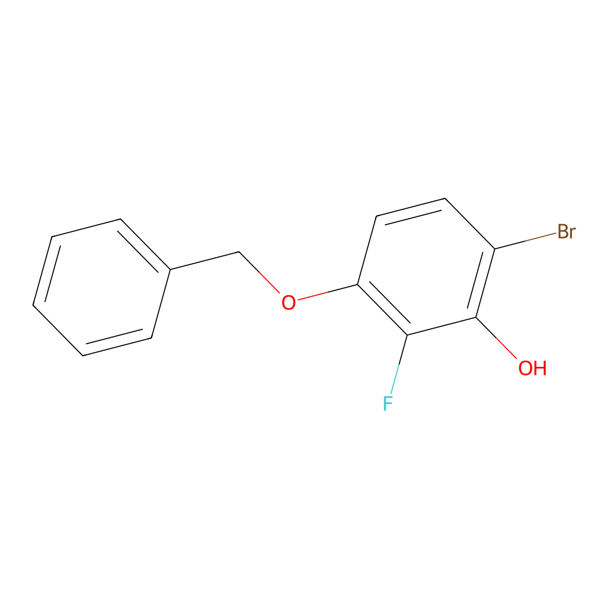 3-(Benzyloxy)-6-bromo-2-fluorophenol molecular structure, CAS 1228956-98-6