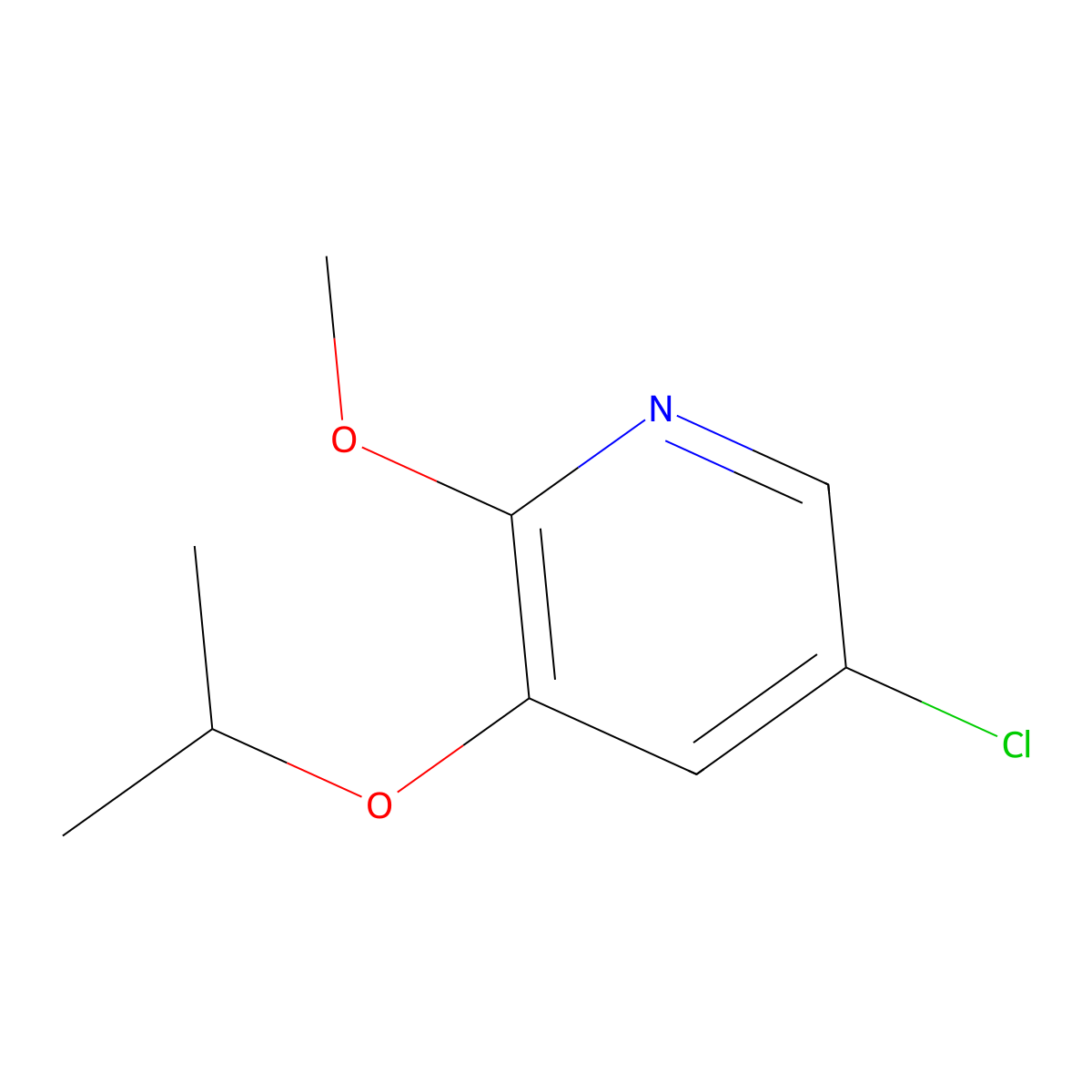 5-Chloro-3-isopropoxy-2-methoxypyridine molecular structure, CAS 1228957-00-3