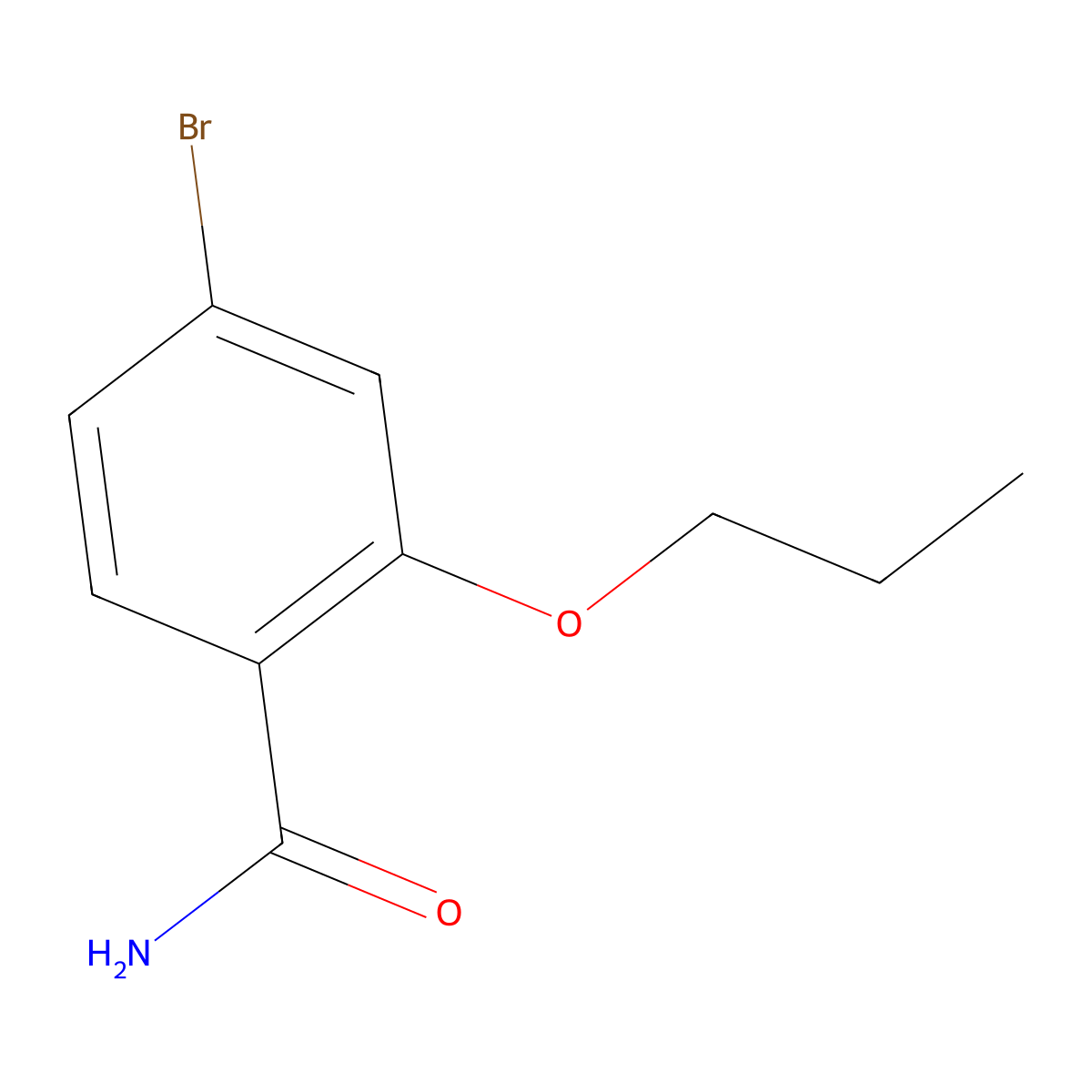 4-Bromo-2-propoxybenzamide molecular structure, CAS 1228957-02-5