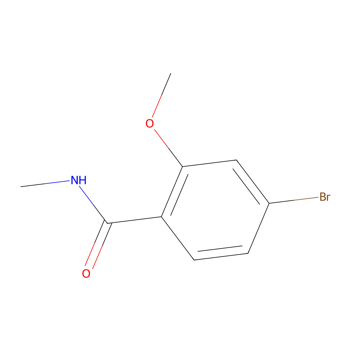 4-Bromo-2-methoxy-N-methylbenzamide molecular structure, CAS 1228957-03-6