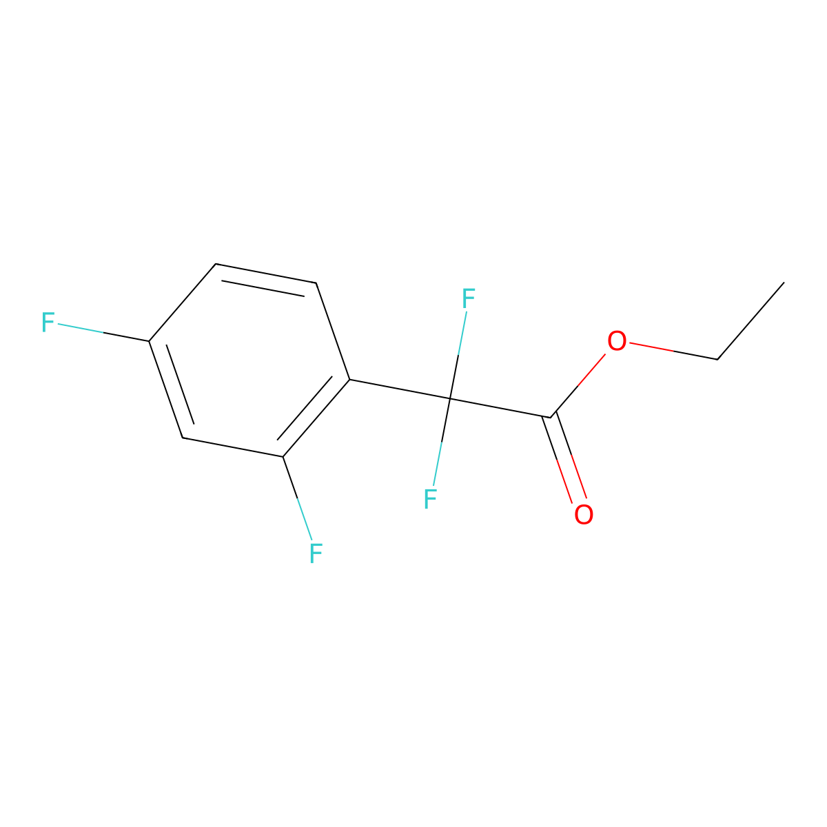 Ethyl 2-(2,4-difluorophenyl)-2,2-difluoroacetate molecular structure, CAS 1228957-05-8