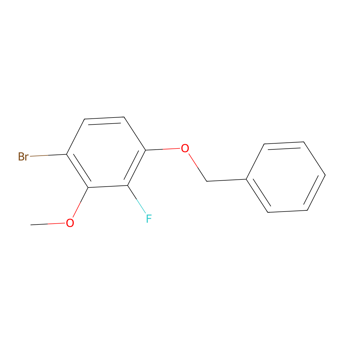 1-(Benzyloxy)-4-bromo-2-fluoro-3-methoxybenzene molecular structure, CAS 1228957-07-0
