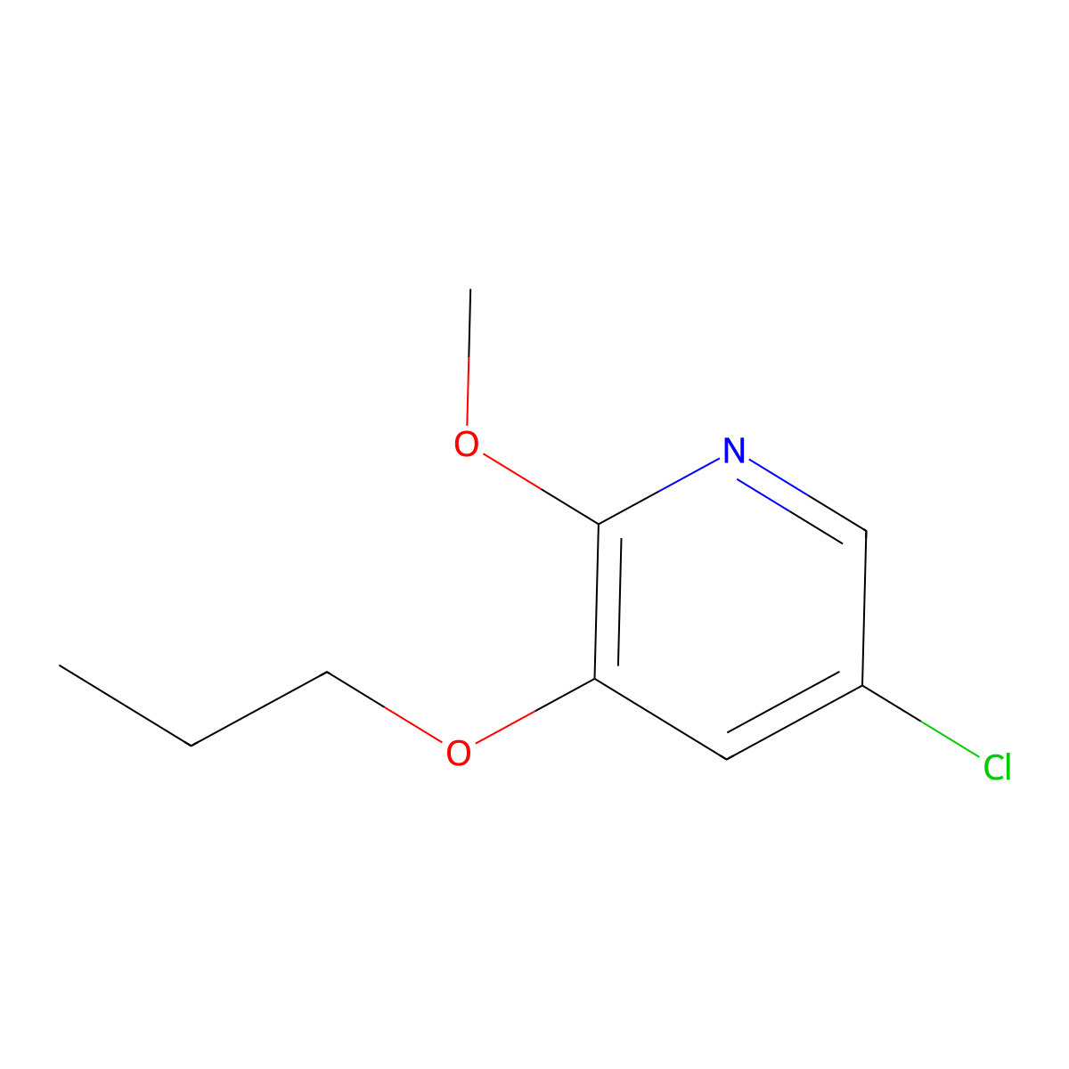 5-Chloro-2-methoxy-3-propoxypyridine molecular structure, CAS 1228957-11-6