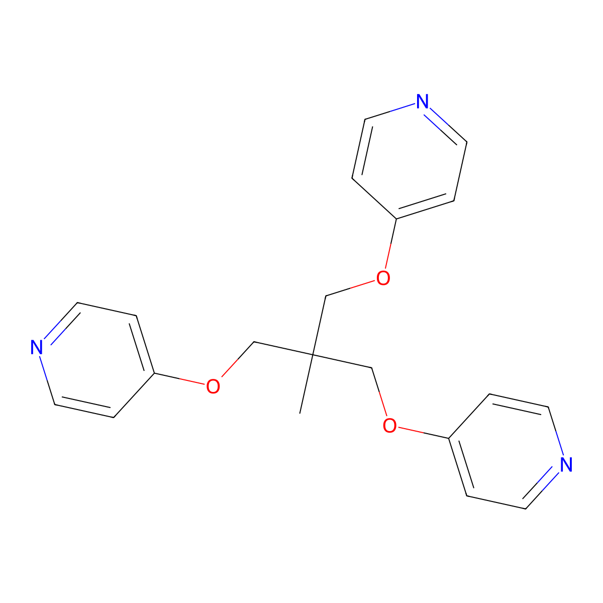 4,4'-((2-Methyl-2-((pyridin-4-yloxy)methyl)propane-1,3-diyl)bis(oxy))dipyridine molecular structure, CAS 1228960-86-8