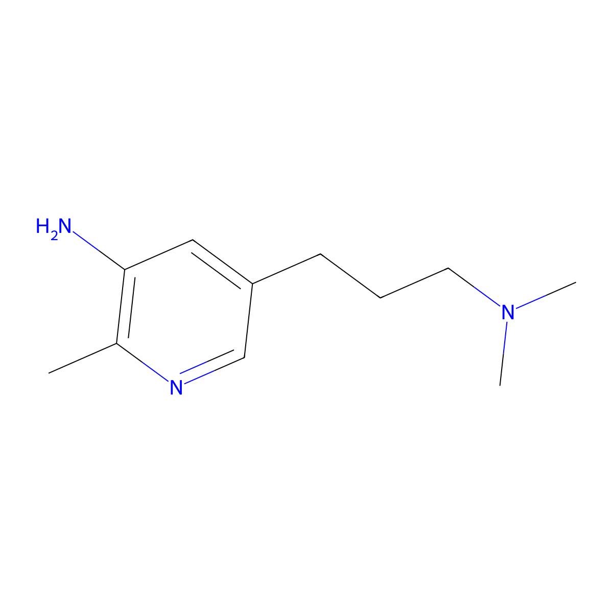 5-[3-(Dimethylamino)propyl]-2-methylpyridin-3-amine molecular structure, CAS 1228962-37-5
