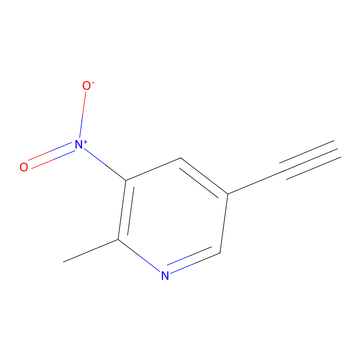 5-Ethynyl-2-methyl-3-nitropyridine molecular structure, CAS 1228962-70-6