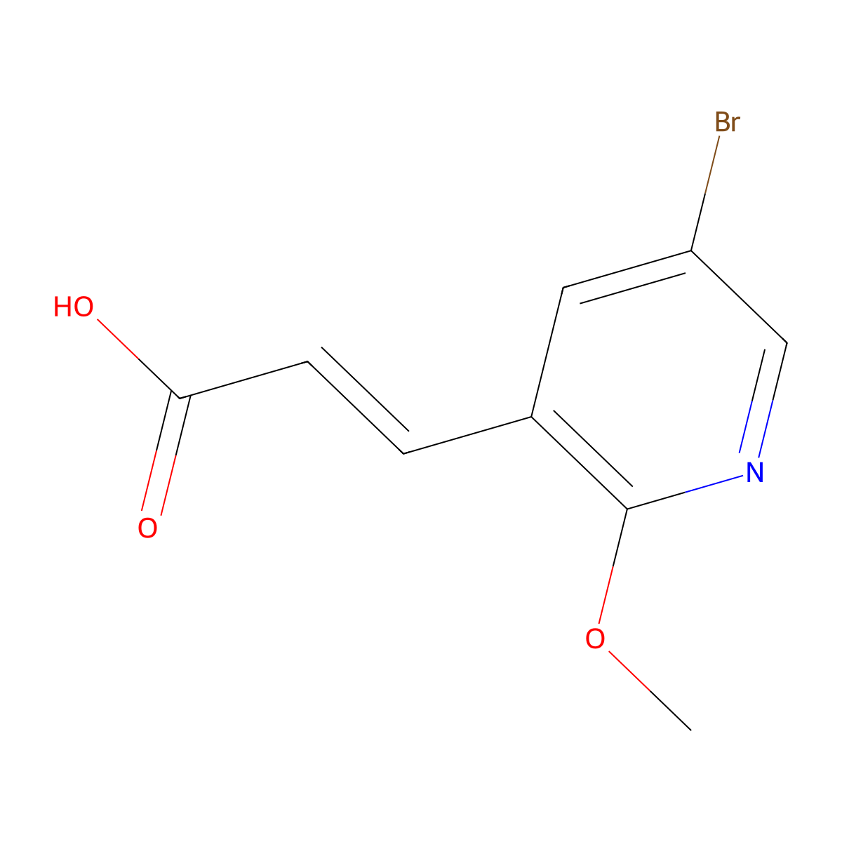 3-(5-Bromo-2-methoxy-3-pyridyl)acrylic acid molecular structure, CAS 1228963-18-5