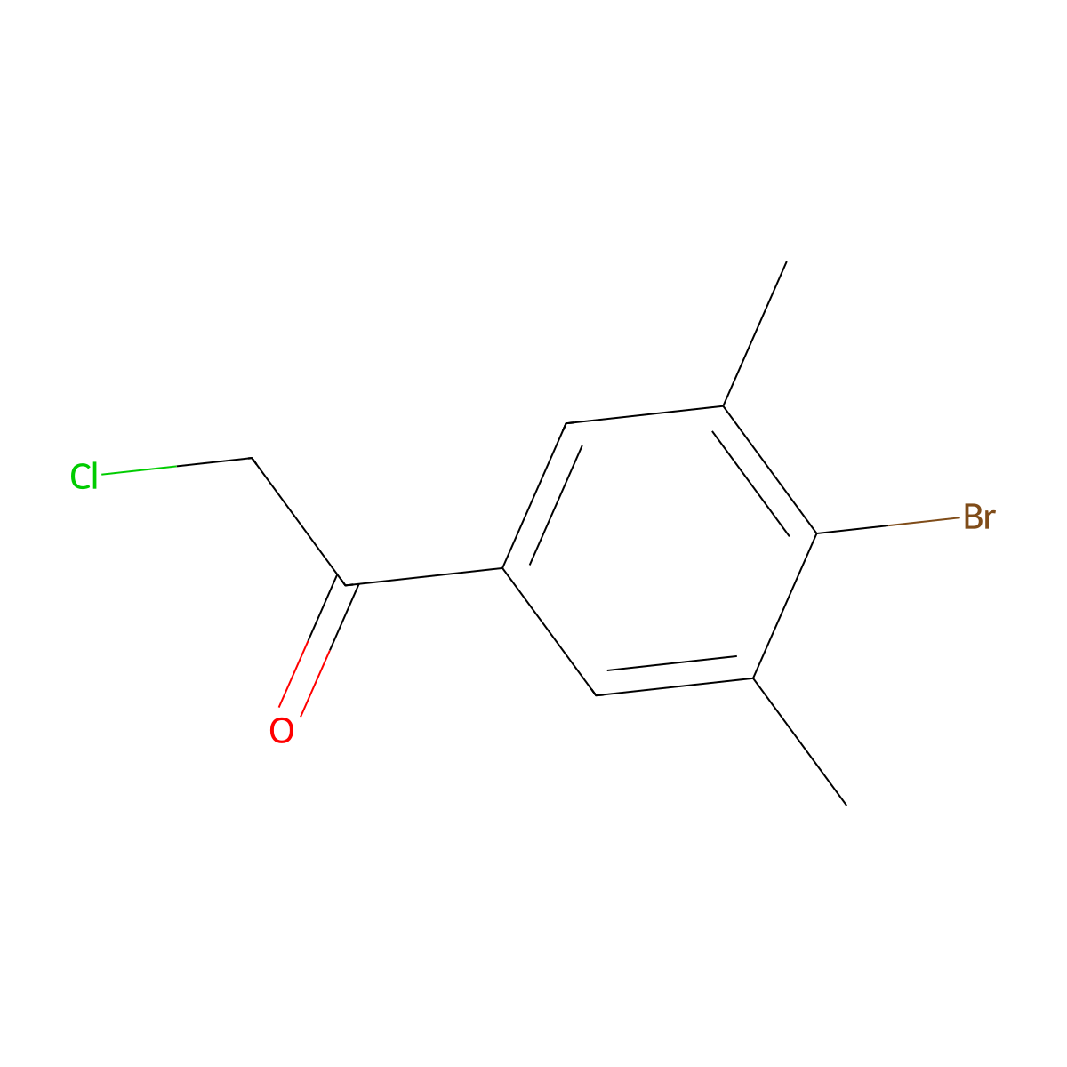 1-(4-Bromo-3,5-dimethylphenyl)-2-chloroethan-1-one molecular structure, CAS 1228968-67-9