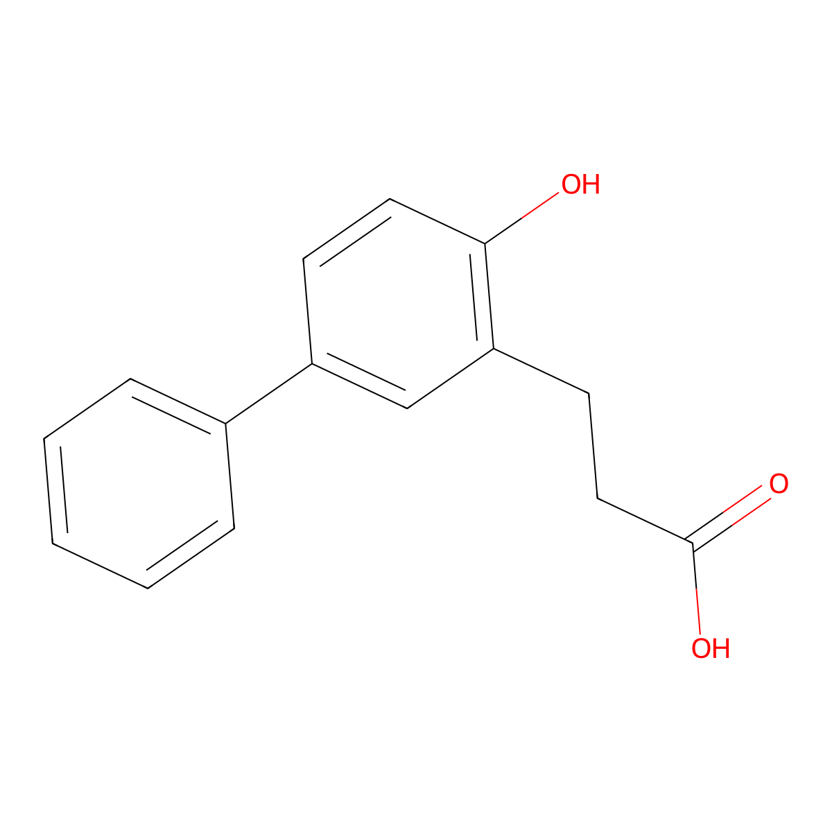 3-(4-Hydroxy-[1,1'-biphenyl]-3-yl)propanoic Acid molecular structure, CAS 1228970-34-0