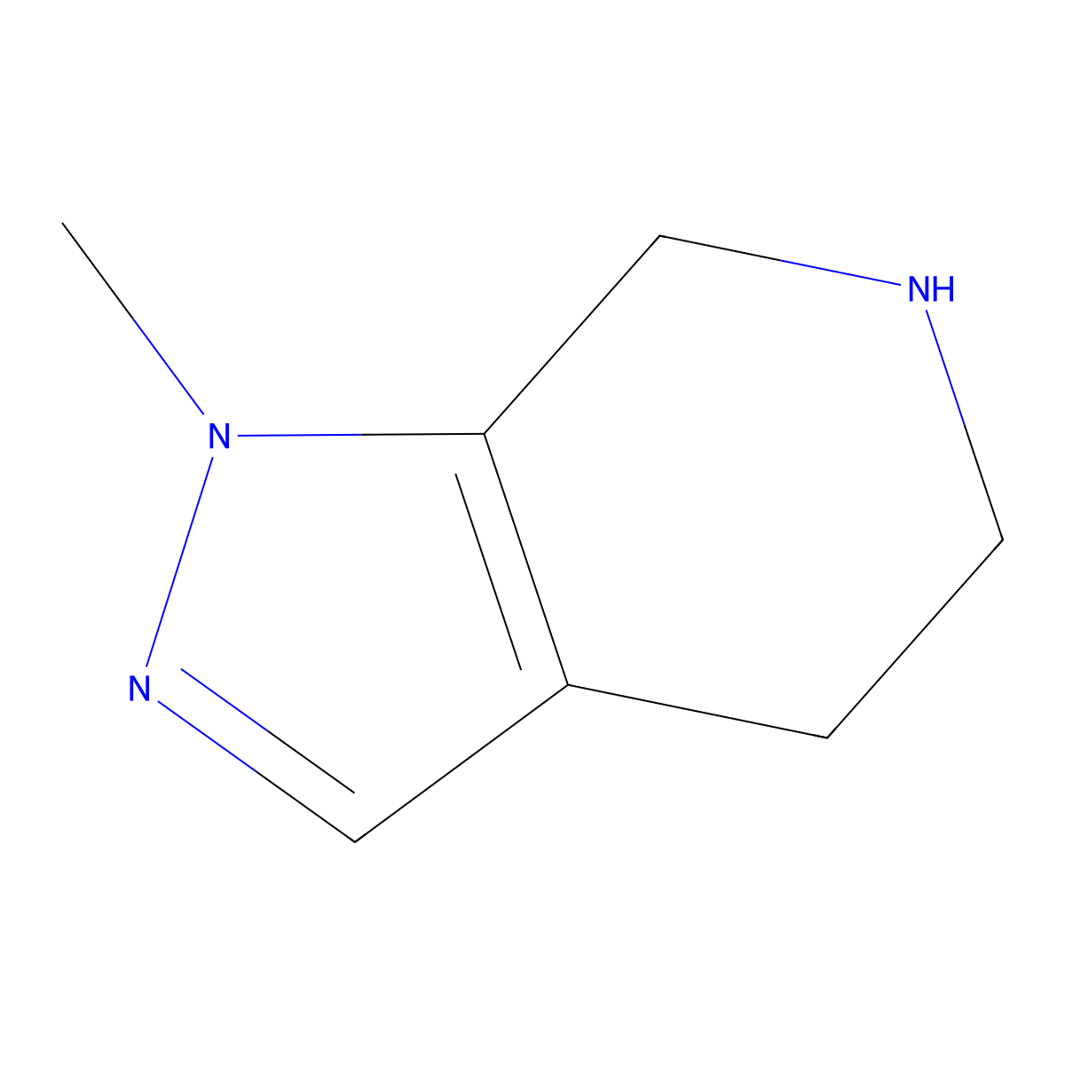 1-methyl-1H,4H,5H,6H,7H-pyrazolo[3,4-c]pyridine molecular structure, CAS 1228994-66-8