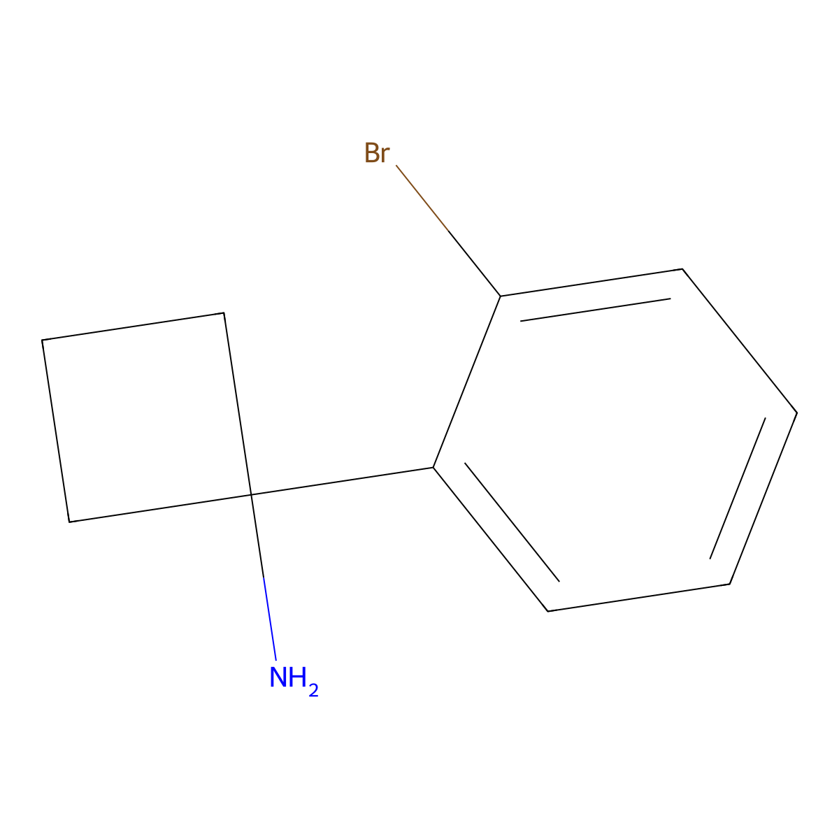 1-(2-Bromophenyl)cyclobutanamine molecular structure, CAS 1228994-69-1