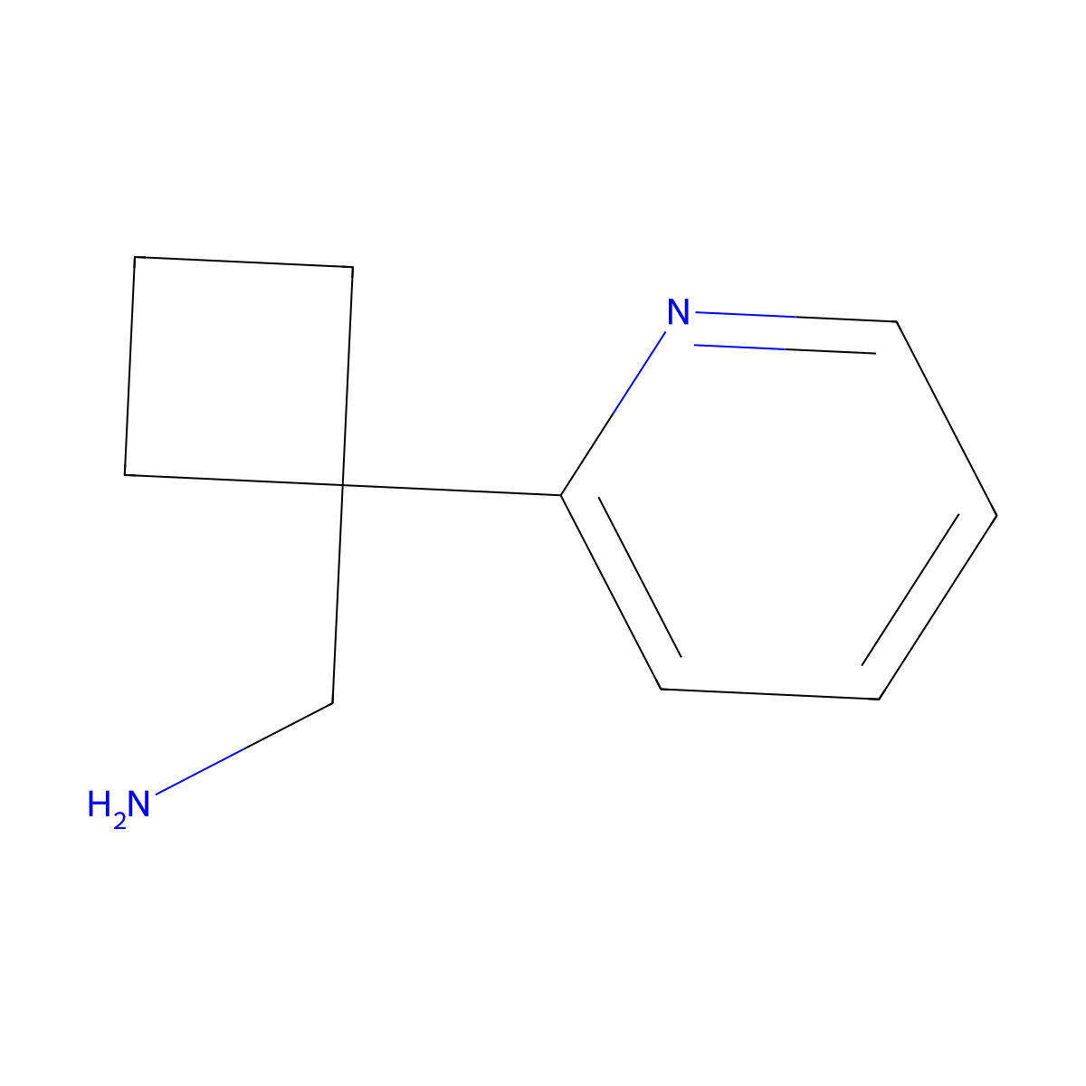[1-(Pyridin-2-yl)cyclobutyl]methanamine molecular structure, CAS 1228994-77-1