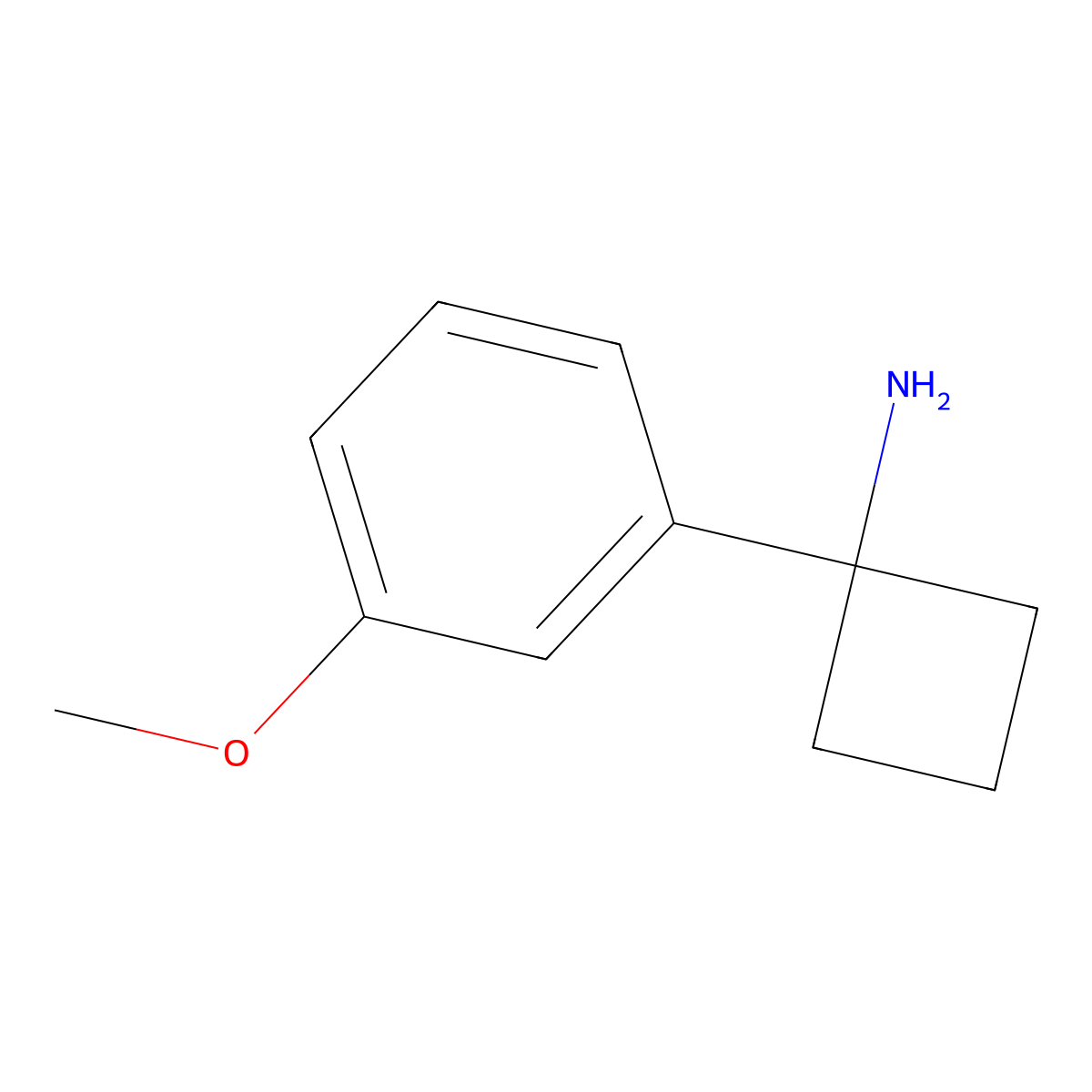 1-(3-Methoxyphenyl)cyclobutanamine molecular structure, CAS 1228994-83-9