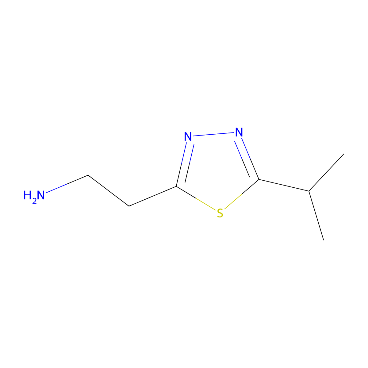 2-[5-(Propan-2-yl)-1,3,4-thiadiazol-2-yl]ethan-1-amine molecular structure, CAS 1228994-92-0