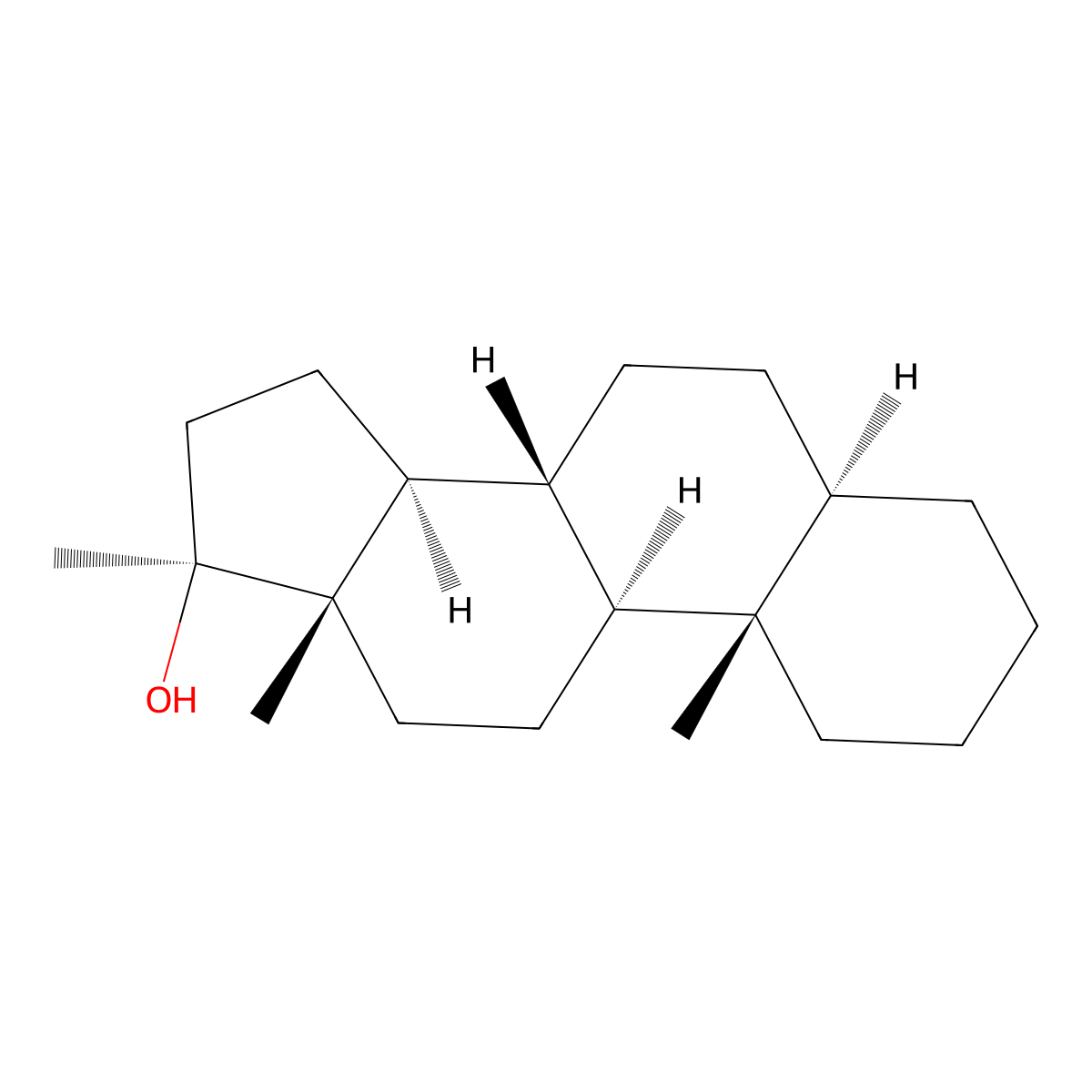 17-Methyl-5alpha-androstan-17beta-ol molecular structure, CAS 1229-04-5