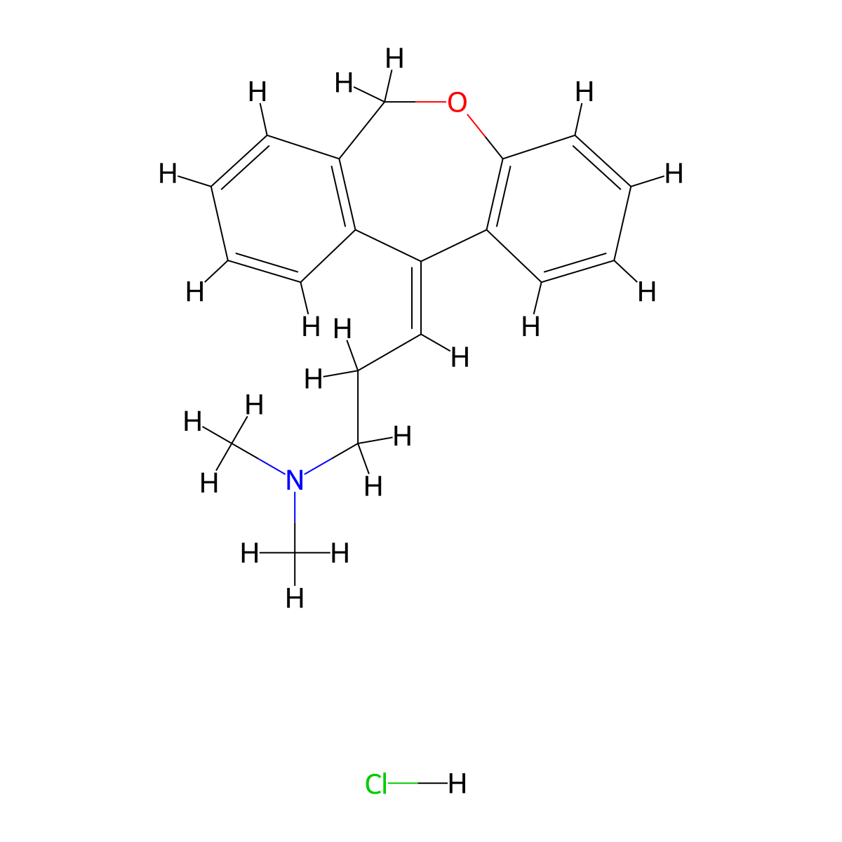Doxepin Hydrochloride molecular structure, CAS 1229-29-4