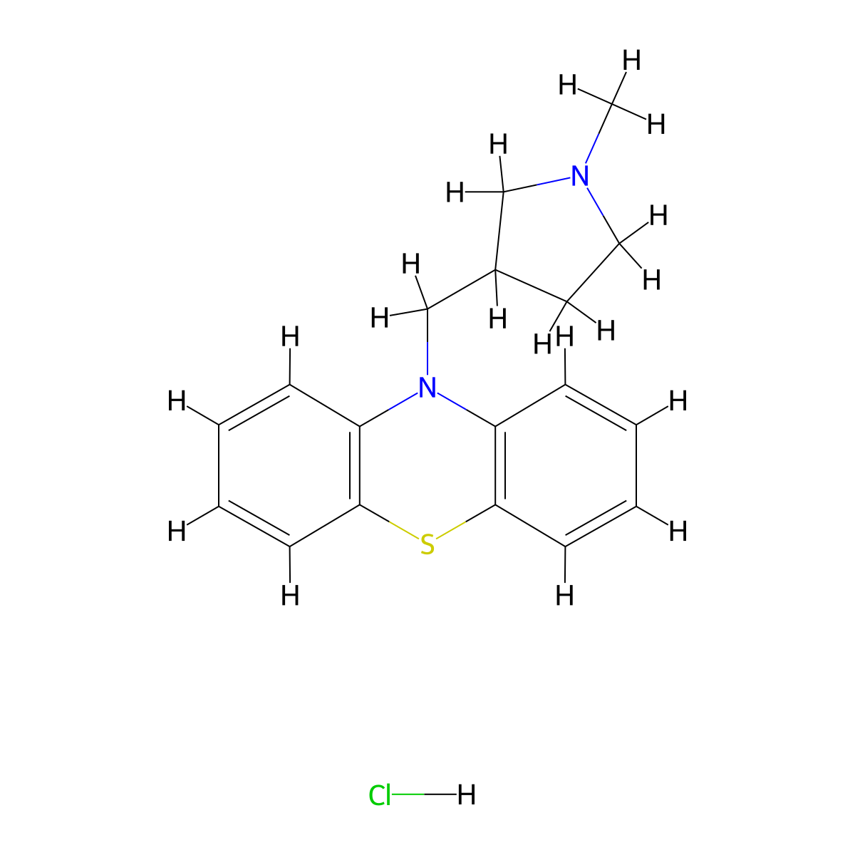 Methdilazine Hydrochloride molecular structure, CAS 1229-35-2