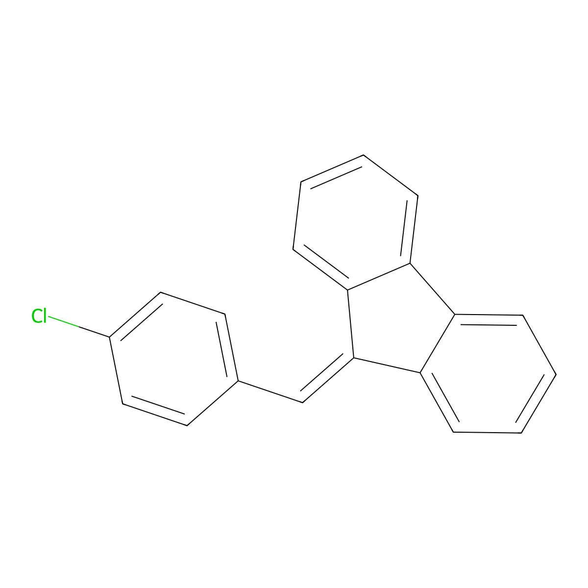 9-(p-Chlorobenzylidene)fluorene molecular structure, CAS 1229-71-6
