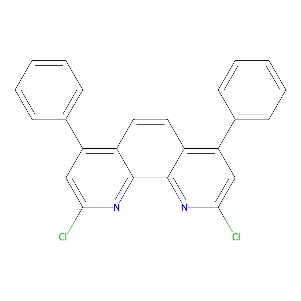 2,9-Dichloro-4,7-diphenyl-1,10-phenanthroline molecular structure, CAS 1229012-68-3