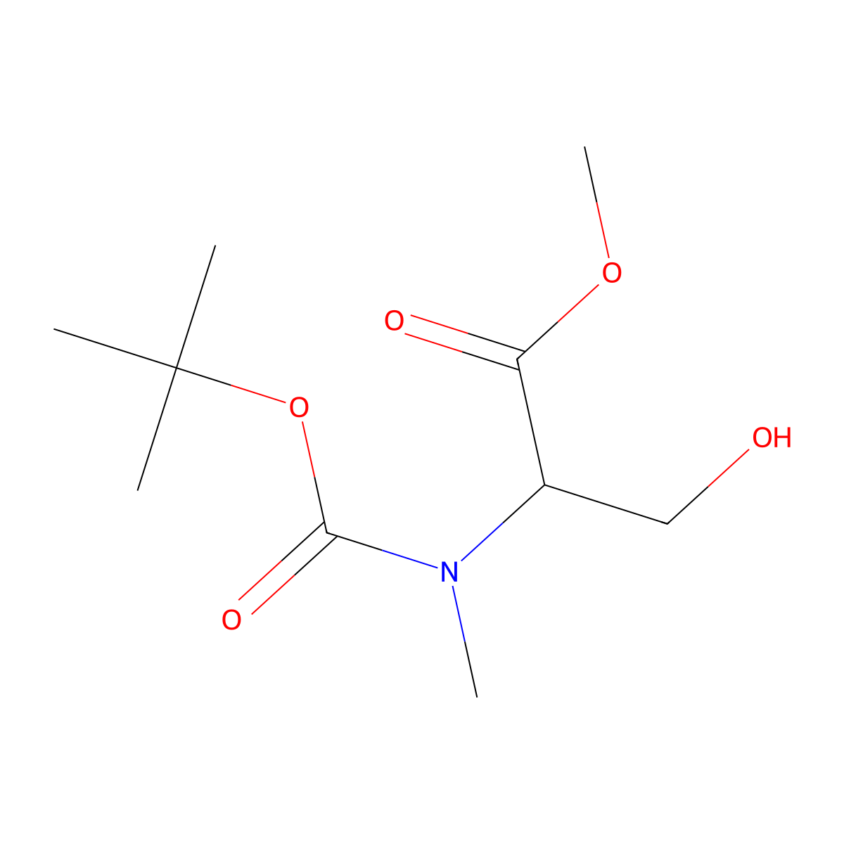 Boc-N-Me-Ser-OMe molecular structure, CAS 122902-81-2