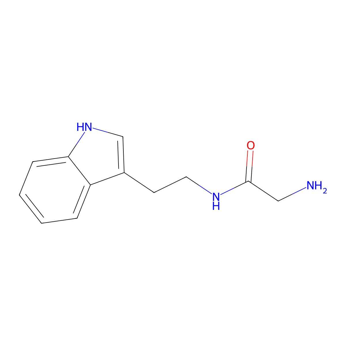 2-amino-N-[2-(1H-indol-3-yl)ethyl]acetamide molecular structure, CAS 122902-82-3