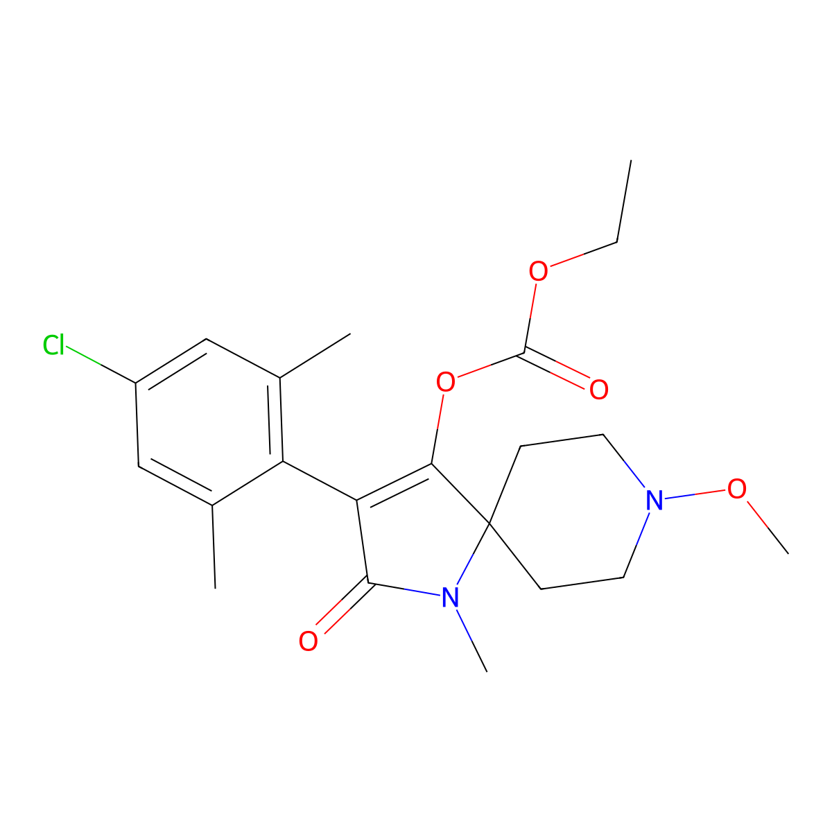Spiropidion molecular structure, CAS 1229023-00-0