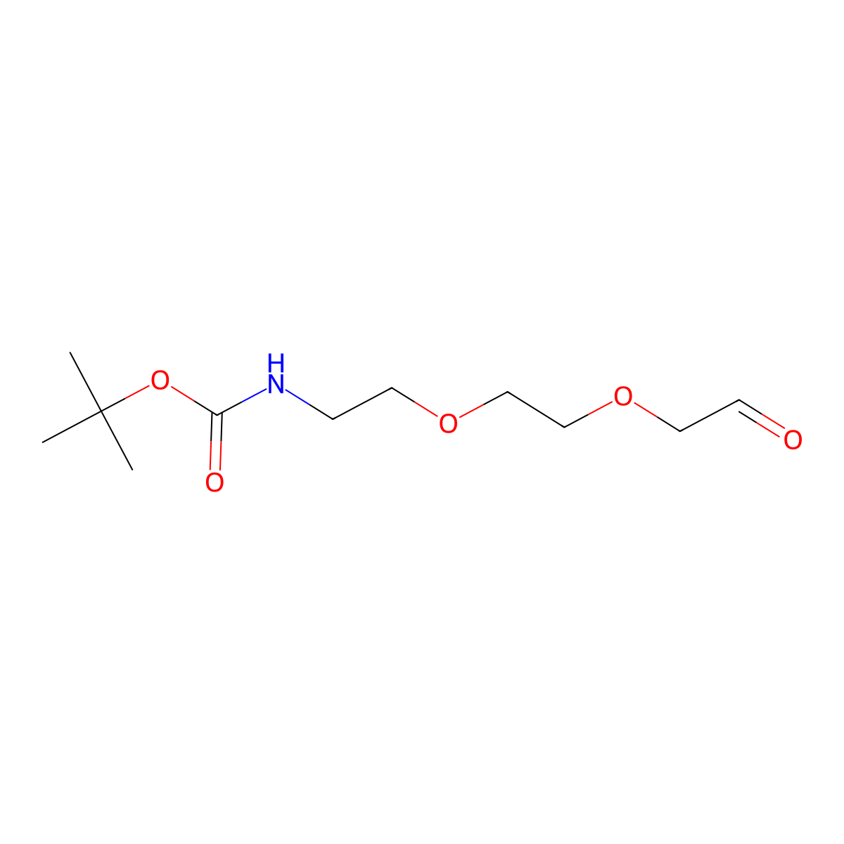 Ald-CH2-PEG2-NHBoc molecular structure, CAS 1229024-41-2