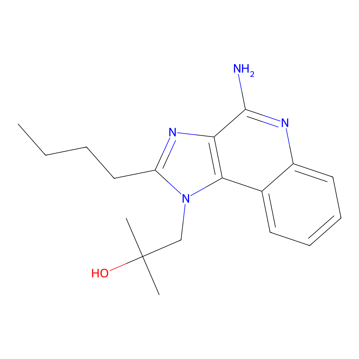 1-(4-Amino-2-Butyl-1h-Imidazo[4,5-C]quinolin-1-Yl)-2-Methylpropan-2-Ol molecular structure, CAS 1229024-78-5