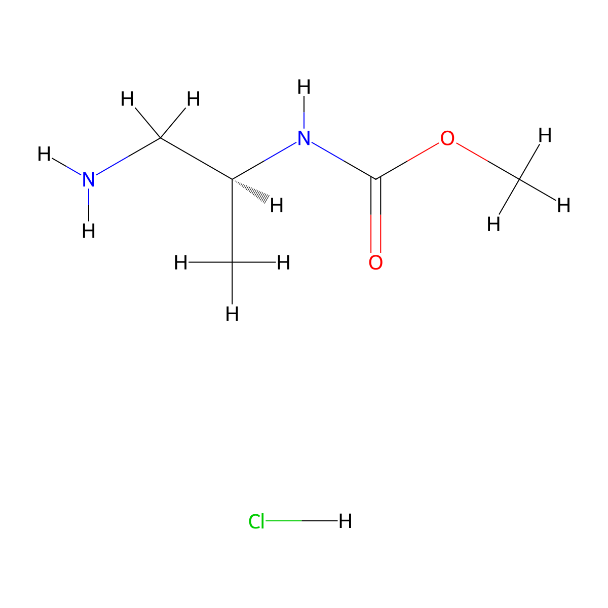 Carbamic acid, N-[(1S)-2-amino-1-methylethyl]-, methyl ester, hydrochloride (1:1) molecular structure, CAS 1229025-32-4