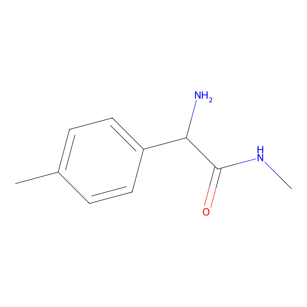 2-amino-N-methyl-2-(4-methylphenyl)acetamide molecular structure, CAS 1229031-91-7