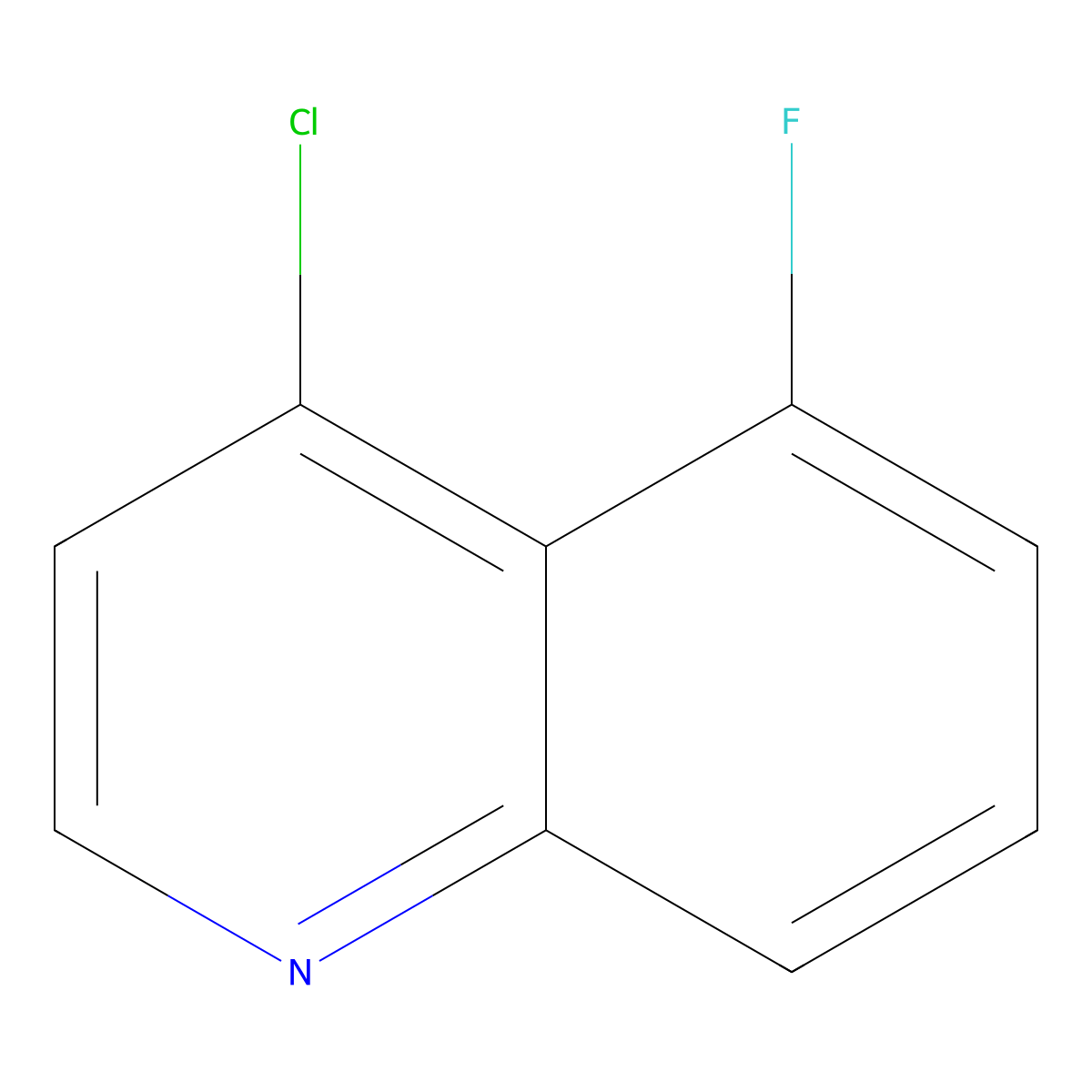 4-Chloro-5-fluoroquinoline molecular structure, CAS 1229037-03-9