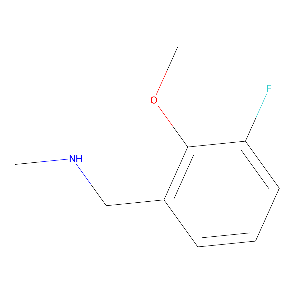 [(3-Fluoro-2-methoxyphenyl)methyl](methyl)amine molecular structure, CAS 1229041-28-4