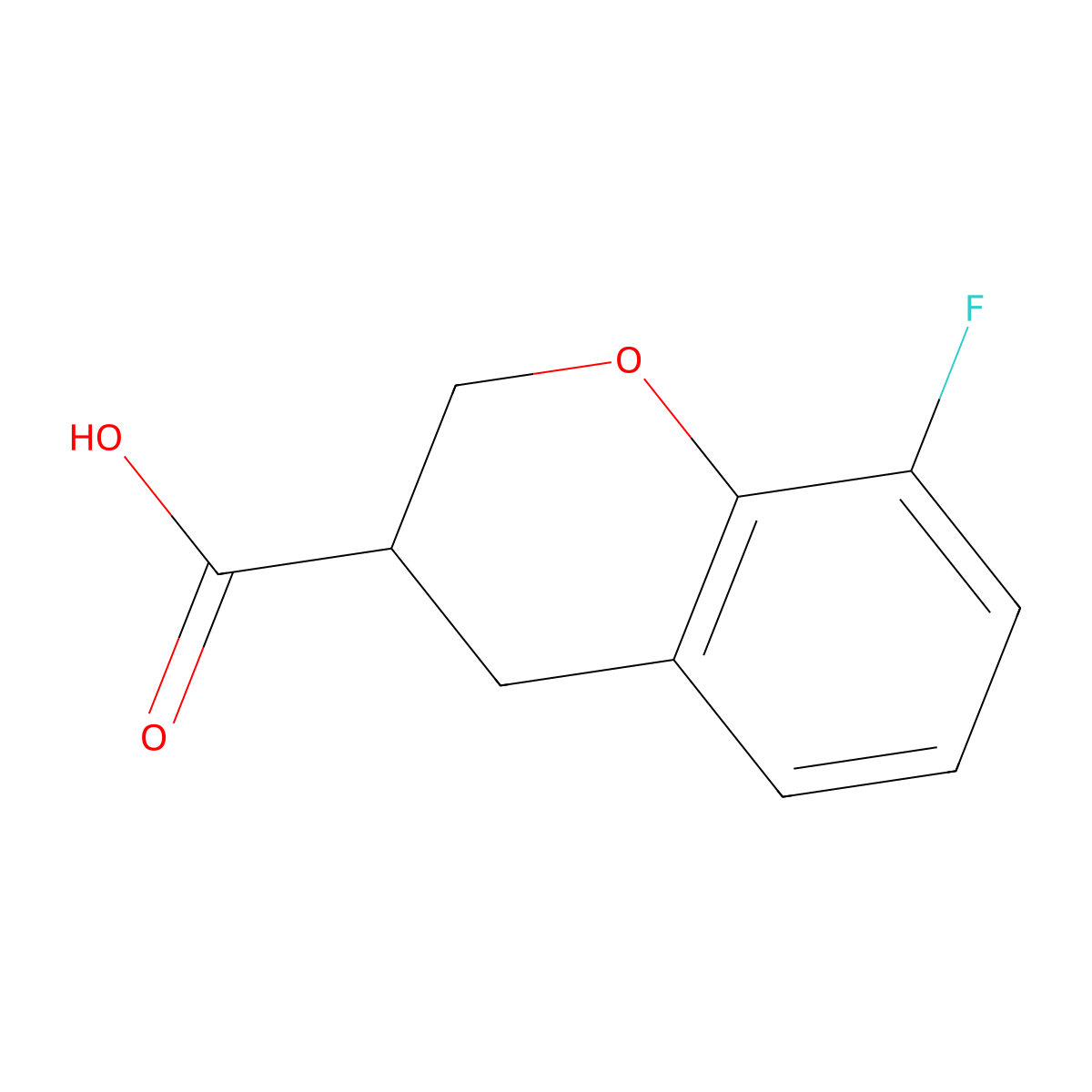 8-Fluorochroman-3-carboxylic acid molecular structure, CAS 1229042-30-1
