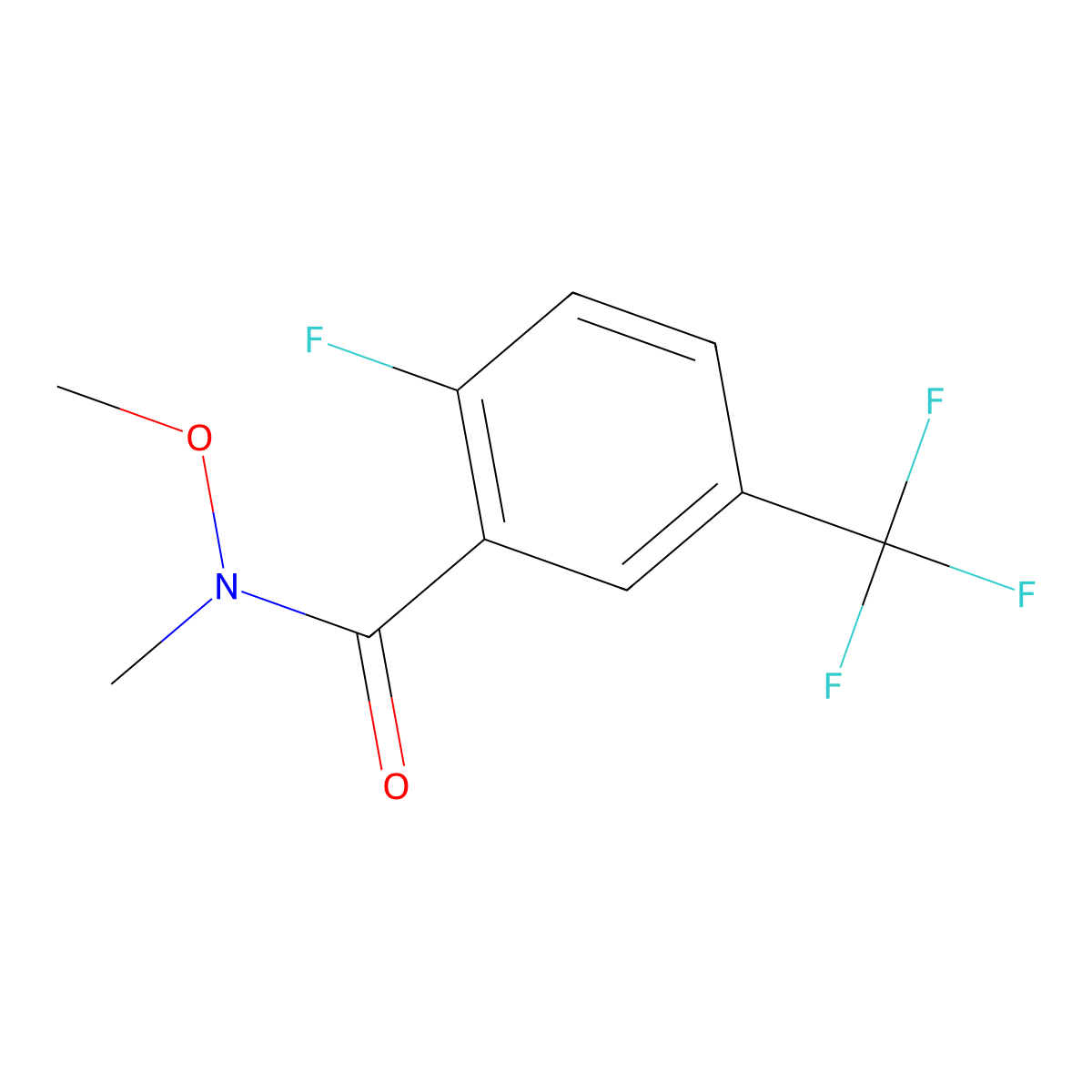 2-Fluoro-N-methoxy-N-methyl-5-(trifluoromethyl)benzamide molecular structure, CAS 1229114-98-0