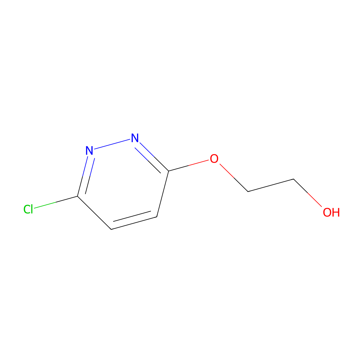 2-(6-Chloro-pyridazin-3-yloxy)-ethanol molecular structure, CAS 122913-80-8