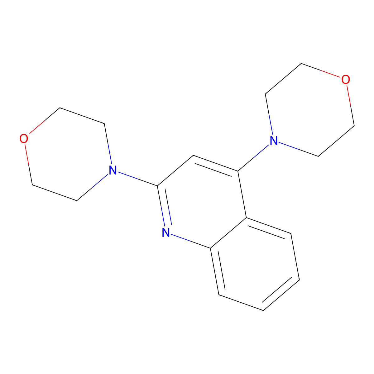 2,4-Bis(morpholin-4-yl)quinoline molecular structure, CAS 122914-29-8