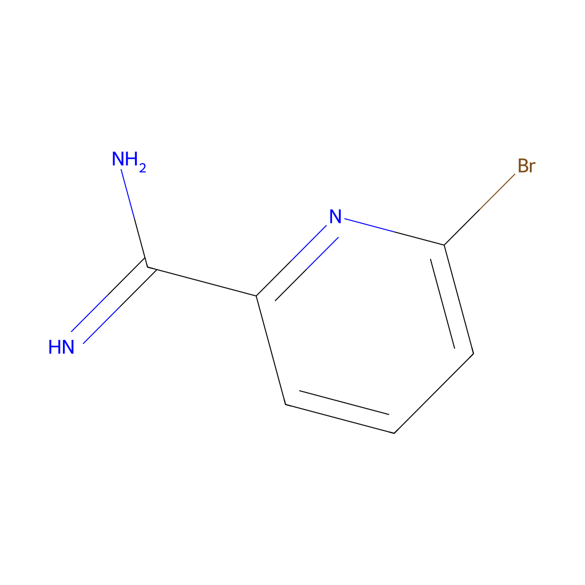 6-Bromopyridine-2-carboximidamide molecular structure, CAS 122918-17-6