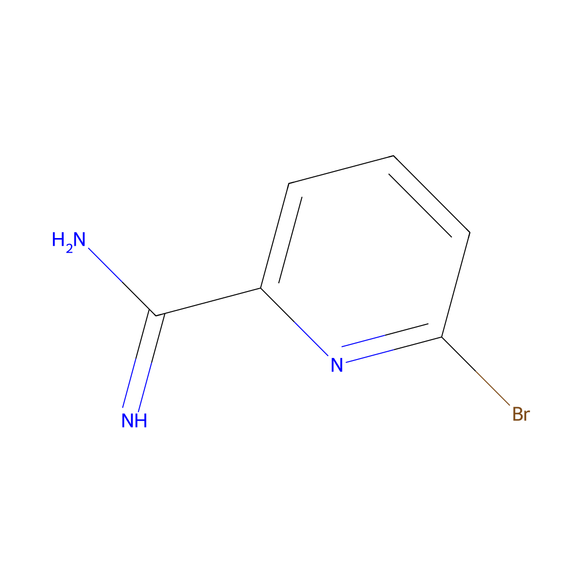 6-Bromopyridine-2-carboximidamide molecular structure, CAS 122918-17-6