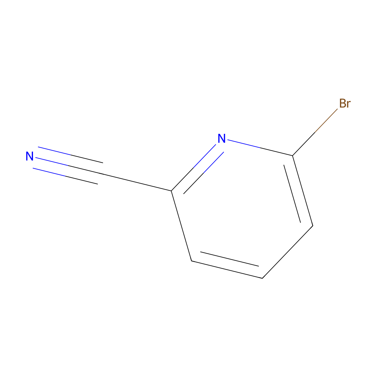 6-Bromopyridine-2-carbonitrile molecular structure, CAS 122918-25-6