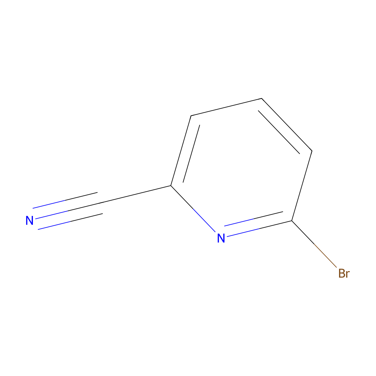 6-Bromopyridine-2-carbonitrile molecular structure, CAS 122918-25-6