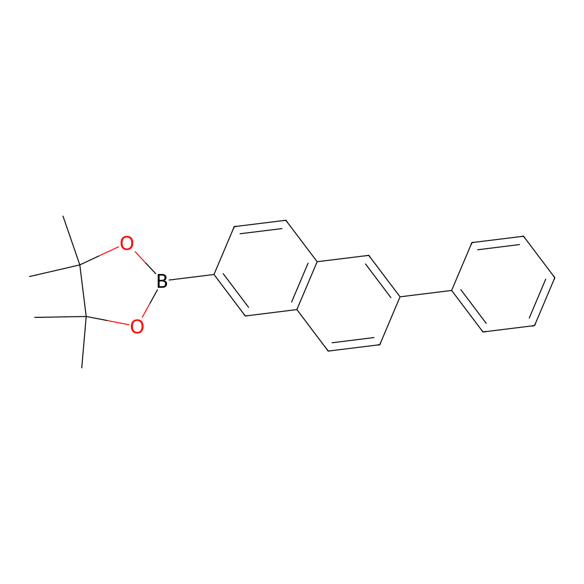 4,4,5,5-Tetramethyl-2-(6-phenylnaphthalen-2-yl)-1,3,2-dioxaborolane molecular structure, CAS 1229235-79-3