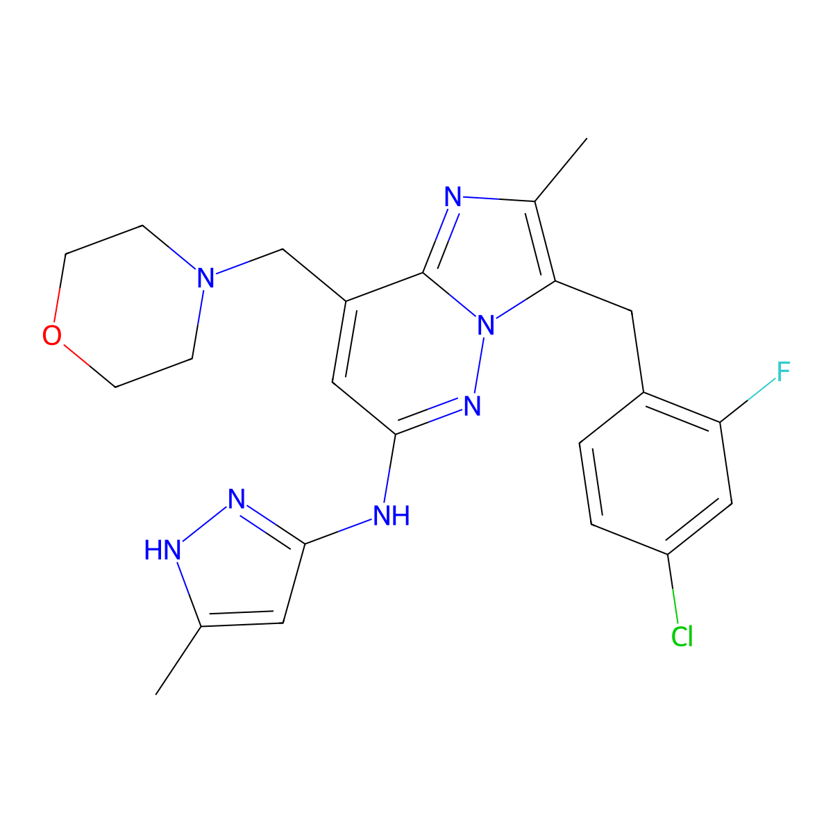 Gandotinib molecular structure, CAS 1229236-86-5