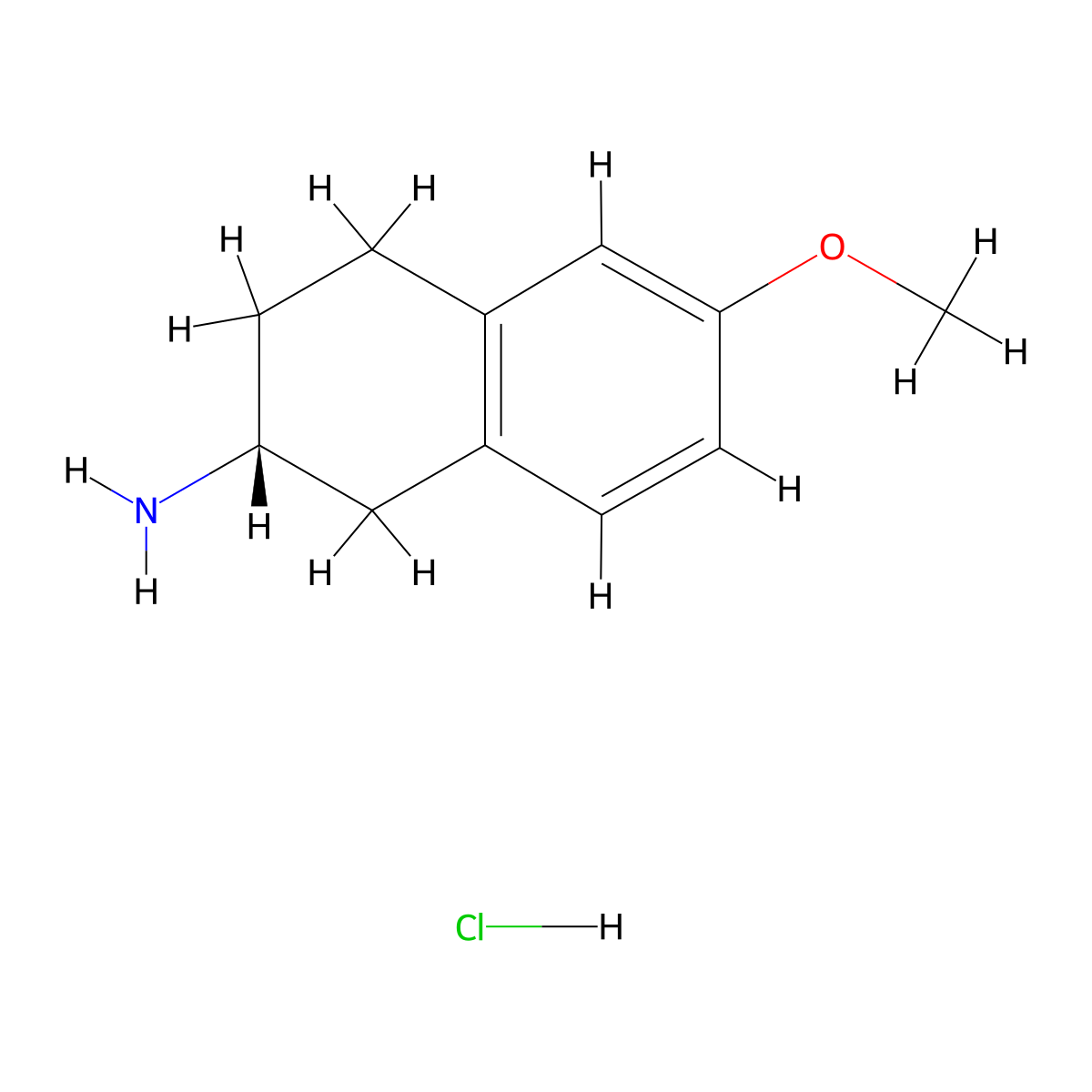 (R)-6-Methoxy-2-aminotetralin hydrochloride molecular structure, CAS 1229244-90-9