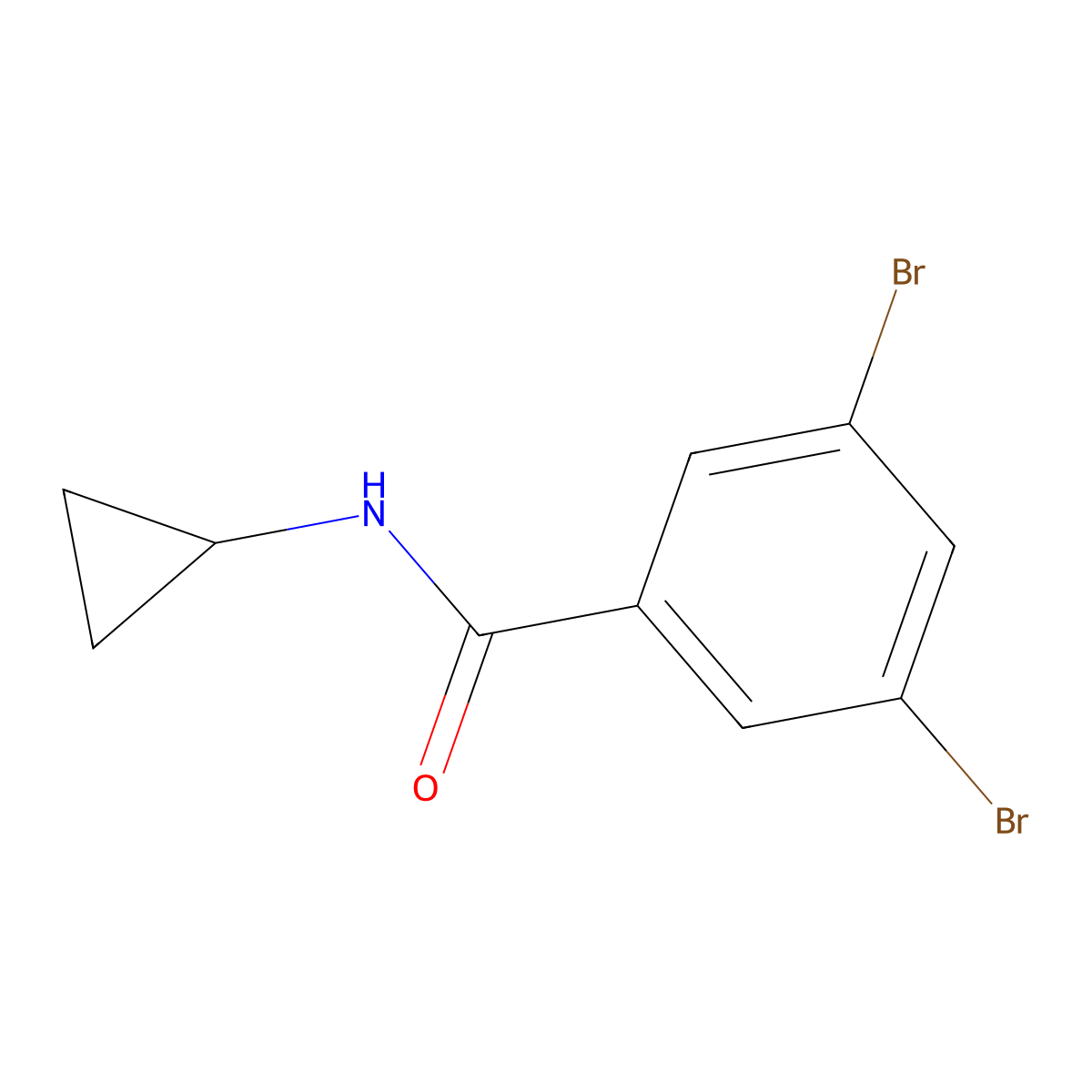 3,5-dibromo-N-cyclopropylbenzamide molecular structure, CAS 1229245-10-6