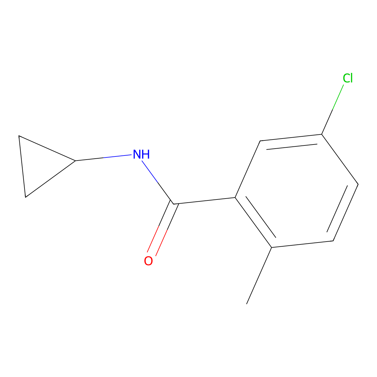 5-chloro-N-cyclopropyl-2-methylbenzamide molecular structure, CAS 1229246-31-4