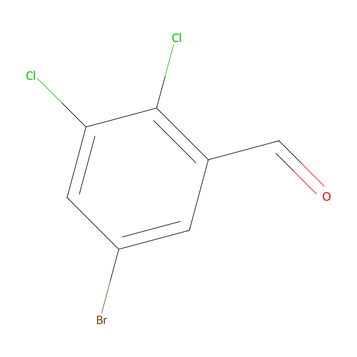 5-Bromo-2,3-dichlorobenzaldehyde molecular structure, CAS 1229246-37-0