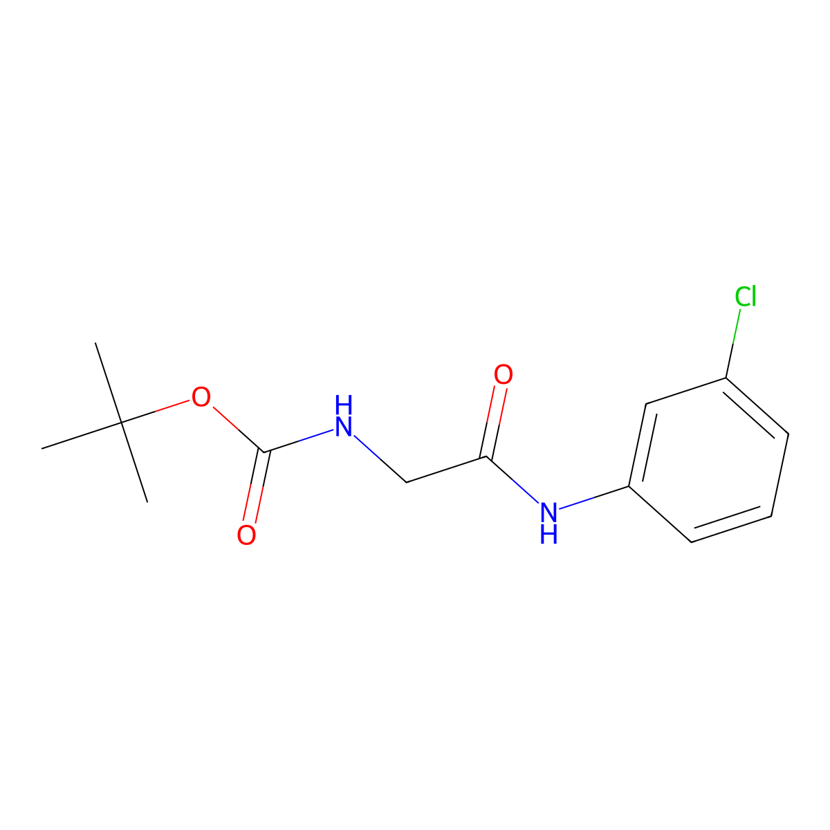 [(3-Chloro-phenylcarbamoyl)-methyl]-carbamic acid tert-butyl ester molecular structure, CAS 1229247-76-0